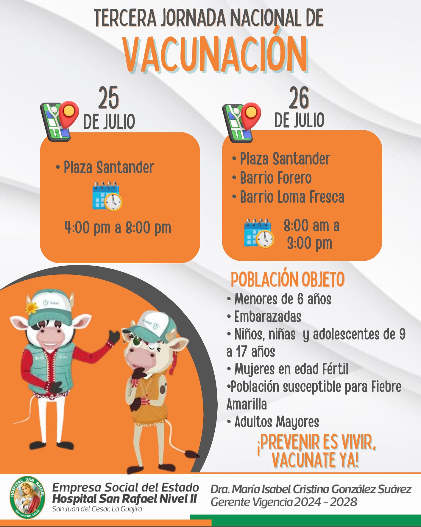 Flyer para campaña de vacunas animado verde y azul - 1